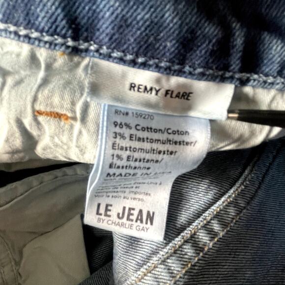 Le Jean Remy Flare Jeans in Indigo Dancer Blue Size 31 - Picture 9 of 11